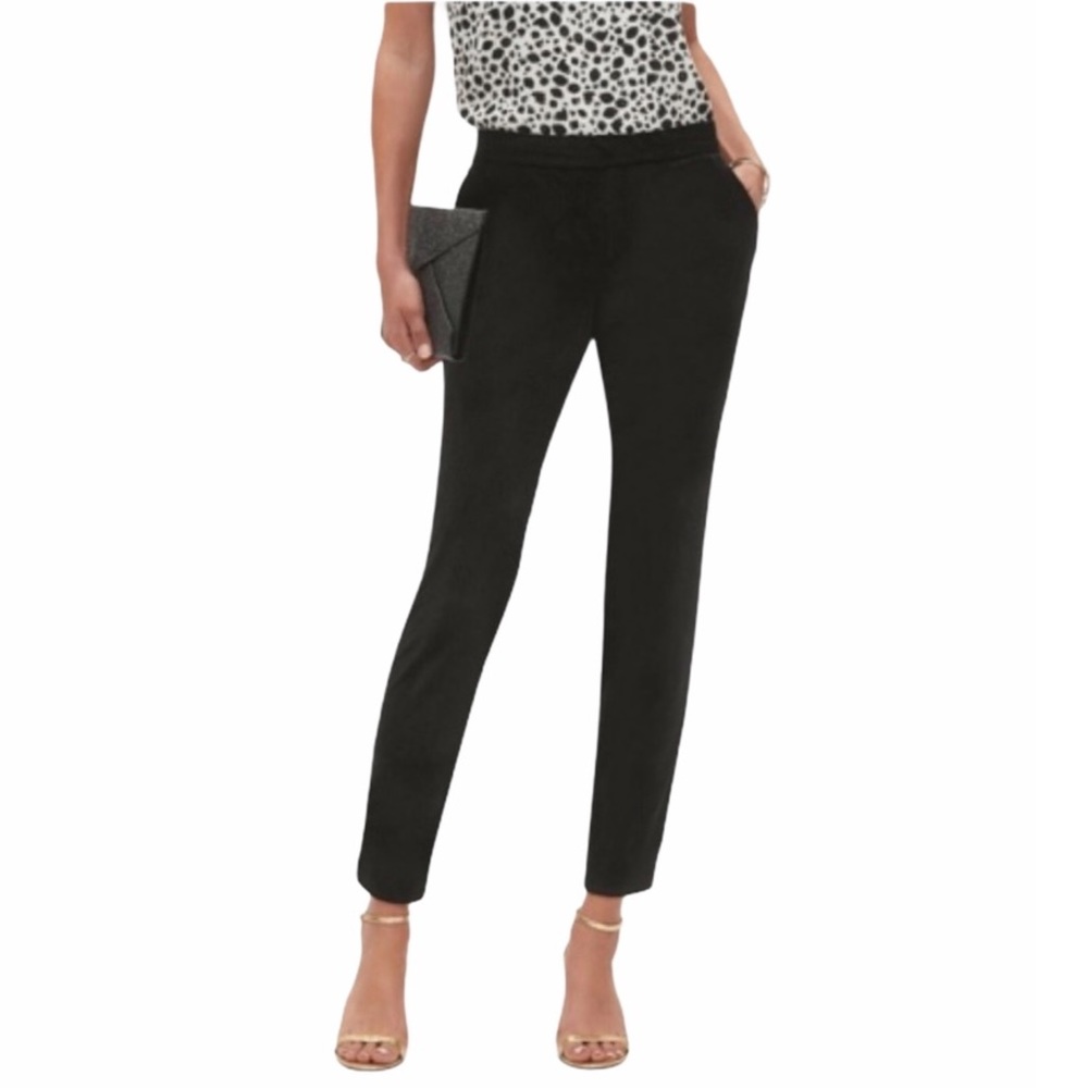 BR Factory Black Velvet Slim Pants